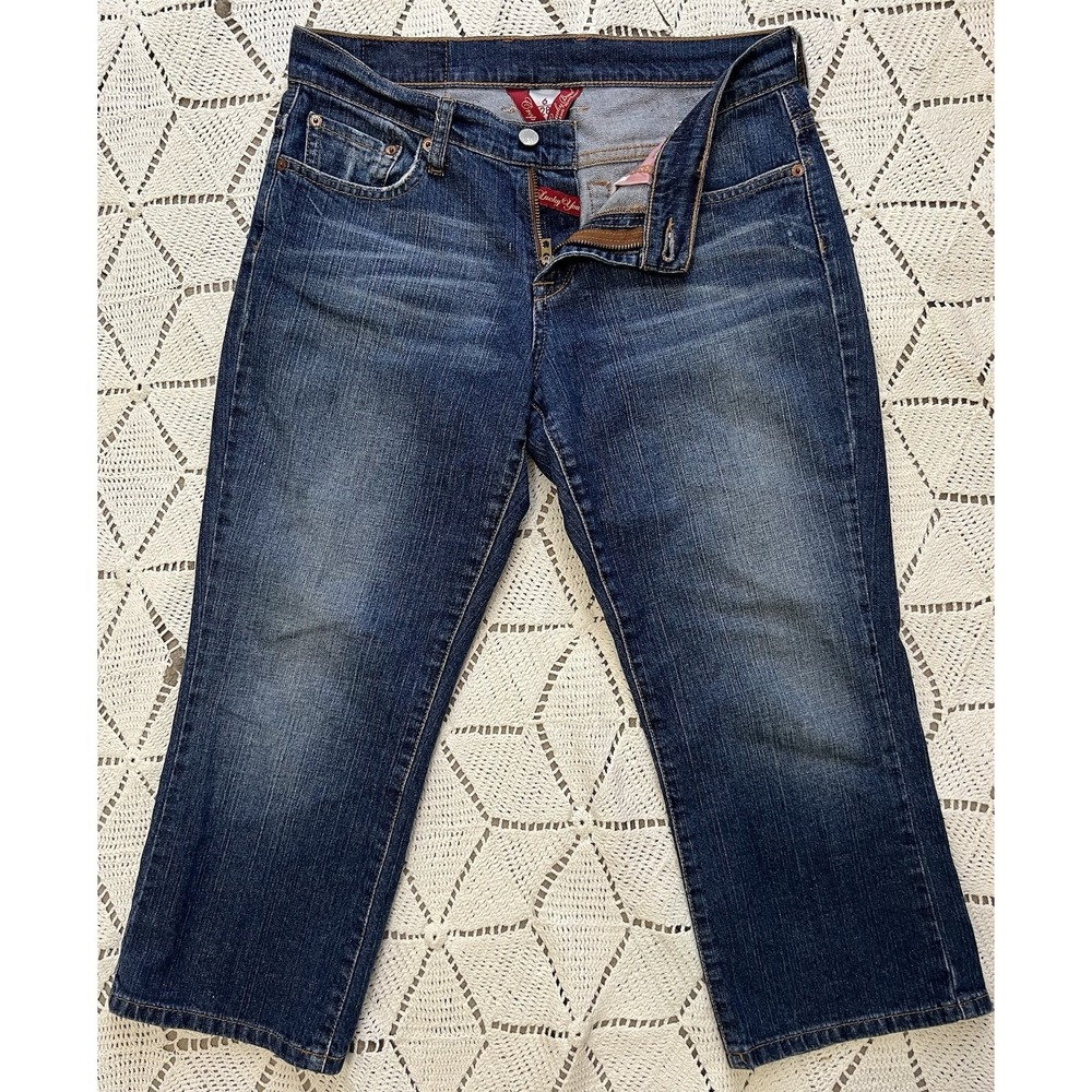 99% Cotton Lucky Brand Bootcut Jeans Womens 28 Cropped Stretch Lolita Fit Style